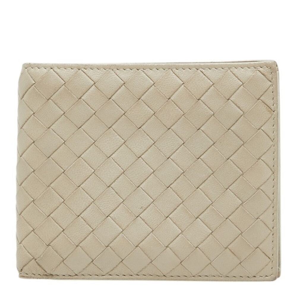 Bottega Veneta Intrecciato Bifold Wallet Beige